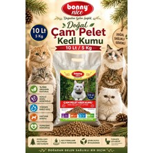 Bonny Nice Doğal Kedi Kumu Çam Peleti 5 Kg 10 Lt