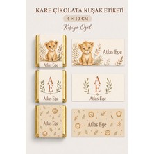 Yeap Office Kişiye Özel Kare Çikolata Kuşak Etiketi 4 × 10 cm – 72 Adet  Isimli Hediyelik Çikolata Etiketi
