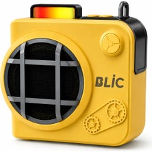 Blic Bls-74 7W Retro Bluetooth Hoparlör, Rgb Işık, Tws Stereo, USB & Tf Kart, 1200MAH Sarı