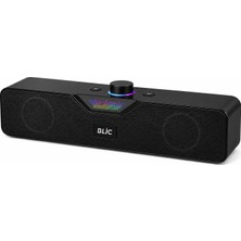 Blic Bls-86 Bluetooth 5.4 Mini Soundbar 6W Rms 1500MAH Kablosuz Masaüstü Hoparlör Tf Kart USB Destekli Siyah