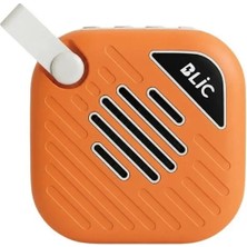 Blic Bls-90 6W Bluetooth 5.4 Kablosuz Hoparlör 1200MAH USB Tf Kart Askılı Mini Speaker Turuncu