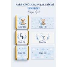 Yeap Office Kişiye Özel Kare Çikolata Kuşak Etiketi 4 × 10 cm – 72 Adet  Isimli Hediyelik Çikolata Etiketi