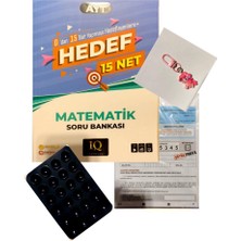 IQ Yayınları Ayt Hedef 15 Matematik Soru Bankası+Üç Dört Beş Yayınları Tyt Deneme+Vantuz+Çanta Süsü