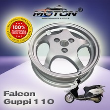 Moton Falcon Guppi 110 Uyumlu Arka Jant - Diskli Model - (10 Inç) - Gri