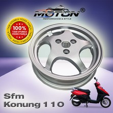 Moton Sfm Konung 110 Uyumlu Arka Jant - Diskli Model - (10 Inç) - Gri