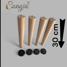 Cangül Home 30 cm Ham Konik Ayak 4 Adet