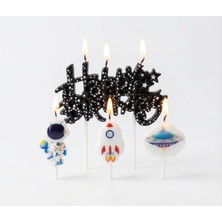 Partyplus Uzay Happy Birthday 4 Lü Mum Seti