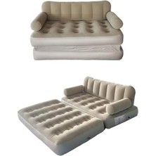 Omrs Store Otomatik Şişme Koltuk, Çift Kişilik, Bej, Kendinden Şişen, Pompa Dahil