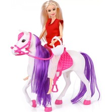 Marsilyan™- Jasmine Atlı Bebek Beyaz-Pembe GLT-E301-B