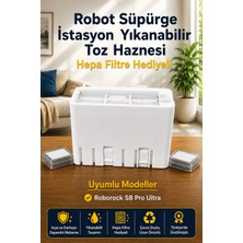 Roborock S8 Pro Ultra Uyumlu Yıkanabilir Yeniden Kullanılabilir Robot Süpürge Toz Haznesi