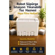 Roborock S7 Pro Ultra/s7 Maxv Ultra Uyumlu Yıkanabilir Yeniden Kullanılabilir Robot Süpürge Toz Haznesi