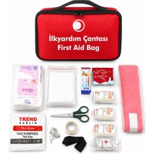 Uslucan Alışveriş Araç Için Ilk Yardım Çantası Kırmızı Fermuarlı Taşınabilir Oto Acil Durum Çantası