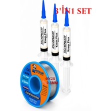 Smnr  Mechnic Lehim Teli 40 G 0,5 mm  RSLASM8559 Krem Flux 5 cc 3’lü Yardımcı Lehim Seti ST33