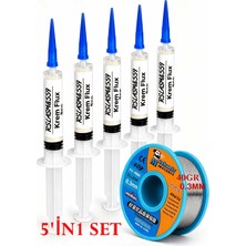 Smnr  Mechnic Lehim Teli 40 G 0,3 mm  RSLASM8559 Krem Flux 5 cc 5’li Yardımcı Lehim Seti ST60