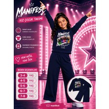 Manifest Baskılı  Kız Çocuk Alt Üst  Eşofman Takimi