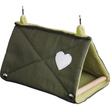 Happy Trend Akat Cosy Pretty Muhabbet Kuşu Uyku Hamağı (Çizgili Koyu Yeşil)