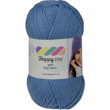 Happy Trend Kürkçü Han Happy Joy 100GR 300M El Örgü Ipi (Açık Mavi)