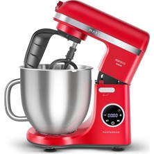 Happy Trend Karaca Mastermaid Chef Ultra D2000W Dijital Ekranlı Hamur Yoğurma Makinesi Imperial Red 7l