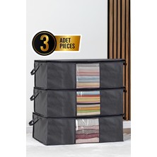 Happy Trend Pencereli Baza Hurç Baza Altı Düzenleyici Set (64 * 45 * 22 Cm, Adet, 3)