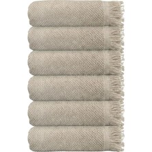 Happy Trend Anilsan 6'li Jelena El Havlusu Seti 50X90 cm - Yuzde 100 Pamuk Puskullu Havlu, Yumusak ve Emici, Otel Spa Banyo Mutfak Icin, Oeko-Tex Sertifikali, Turkiye Uretimi