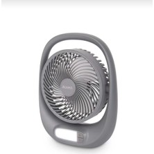 Auhma Şarjlı Masaüstü Fan Vantilatör 7'' LED Işıklı 3 Kademeli Taşınabilir Kablosuz Mini Fan