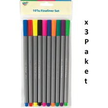 Parrot Fineliner 10'lu Blister x 3 Paket