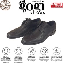 Gogi Shoes Model 837 Erkek Klasik Ayakkabı Hakiki Dana Derisi Orijinal Kösele Bağcıklı