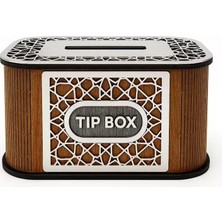 Bezos Kilitli Ahşap Bahşiş Kutusu Tip Box Aynalı Altın Renk Pleksi Kaplamalı Kumbara