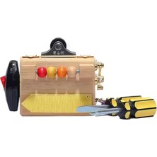 Bezos Oyuncak Doğal Çam Ahşap Montessori Eğitici Aktivite Küpü Ince Motor Geliştirici