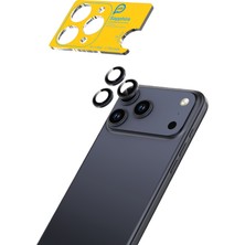 Piili iPhone 17 Pro / 17 Pro Max Mavi Safir Lens Koruyucu