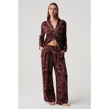Penye Mood Desenli Rahat Kesim Pijama Takımı