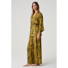 Penye Mood Dantel Büstiyerli Üçlü Pijama Takımı