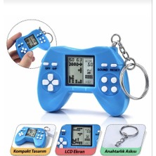 Mayavit Store Pilli Mini Oyun Konsolu Mavi Atari Anahtarliklı Tetris Mavi 6x5 cm