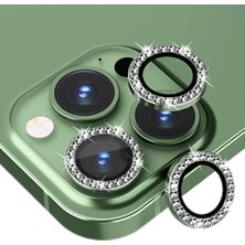 Wonew iPhone 14 Pro / 14 Pro Max Taşlı Hd Kamera Lens Koruyucu – Gümüş