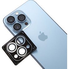 Piili iPhone 13 Pro/13 Pro Max Hd Kamera Lens Koruyucu - Şeffaf Çerçeveli