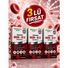 Walkers Vitamins Walkers Lipozomal B12 Demir 3lü Paket C Vitamini Methylcobalamin
