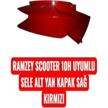 Ramzey Scooter 10H Uyumlu Sele Alt Yan Kapak Sağ Kırmızı Erpilsan Elektronik