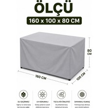 Bahçe Mobilyası Brandası 160X100X80 cm Su Geçirmez Koruyucu Örtü Masa Sandalye Koltuk Takımı Için