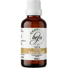 Hefa Şifa Bahçesi Tatlı Badem Yağı 50 ml Doğal Ürün Cam Şişe