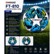 Avessa FT-810 4 Astarlı Futbol Topu – 5 Numara - 4 Astarlı Yapı - Dayanıklı Dış Yüzey