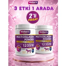 Walkers Vitamins 2li PAKETT%100 Saf ve Doğal Ceramide, Elastin, Cranberry, Içeren Çift Hidrolize Kolajen - Collagen