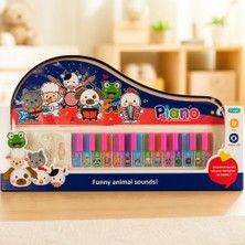Abnturk Hayvan Figürlü  Oyuncak Piyano, 13 Ritimli Tuşlar Eğlenceli Eğitici Piano 37X21 cm