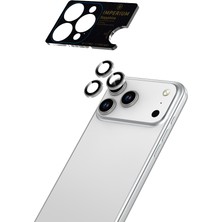 Piili Imperium iPhone 17 Pro/17 Pro Max Safir Ar/af Lens Koruyucu – Gümüş