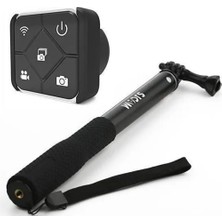 1001 Aksiyon Kameraları 1/4 Vida Uyumlu Uzaktan Kumandalı Rf Remote Control Kademeli Monopod Selfie Çu