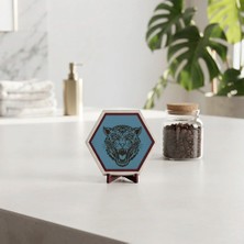 Miawiki Yırtıcı Güzellik Leopar Figürlü Modern Masaüstü Süsü Ev ve Ofisiniz Için Şık ve Estetik Bir Dekorasyon Parçası 10X10 cm