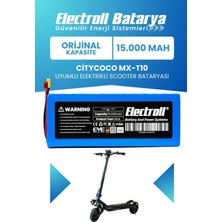 Electroll Citycoco MX-T10 Uyumlu Batarya (Standart Kapasite) Batarya 48V 15AH Pil Elektrikli Scooter Bataryası