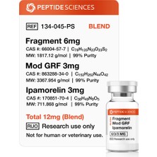 Peptide Sciences Fragment, Modified Grf, Ipamorelin 12MG (Blend)