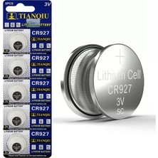 Aslanoğlu Store Tianqiu CR927 3V Lityum Düğme Pil 5'li Paket