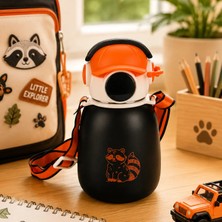Emofom Gamer Termos Matara 500 ml Paslanmaz Çelik Pipetli Suluk (5 Yaş Üstü) Çocuk Suluğu 10 x 18 cm