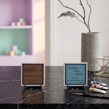 Miawiki Ilahî Teselli ve Sabır Ifadesi ile Türkçe Meâlli Bismillâhirrahmânirrahîm Ikili Set - Özel Hediye 10X10 Cm, Açık Kahve - Gök Mavi